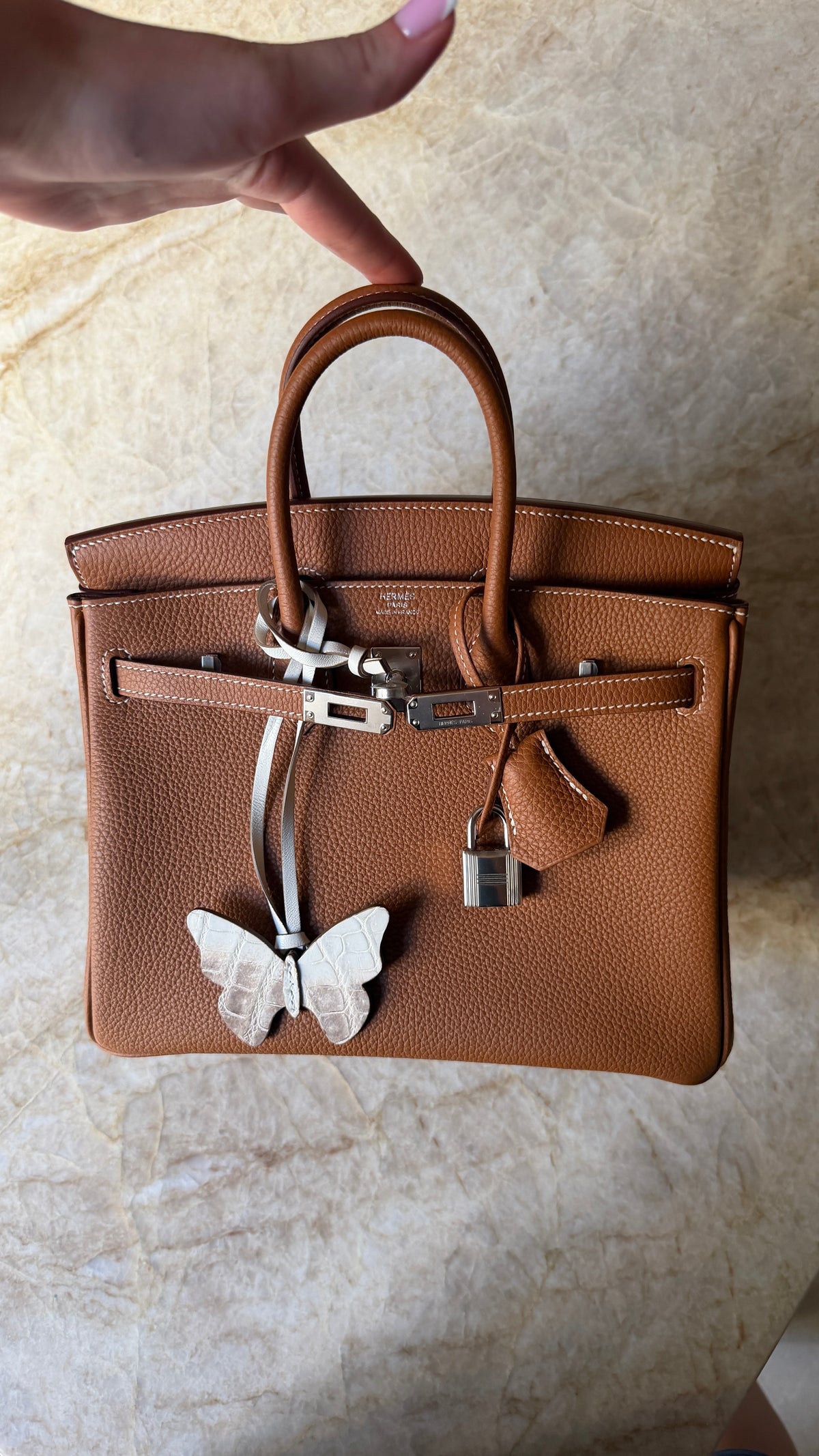Himalayan Crocodile Butterfly Bag Charm