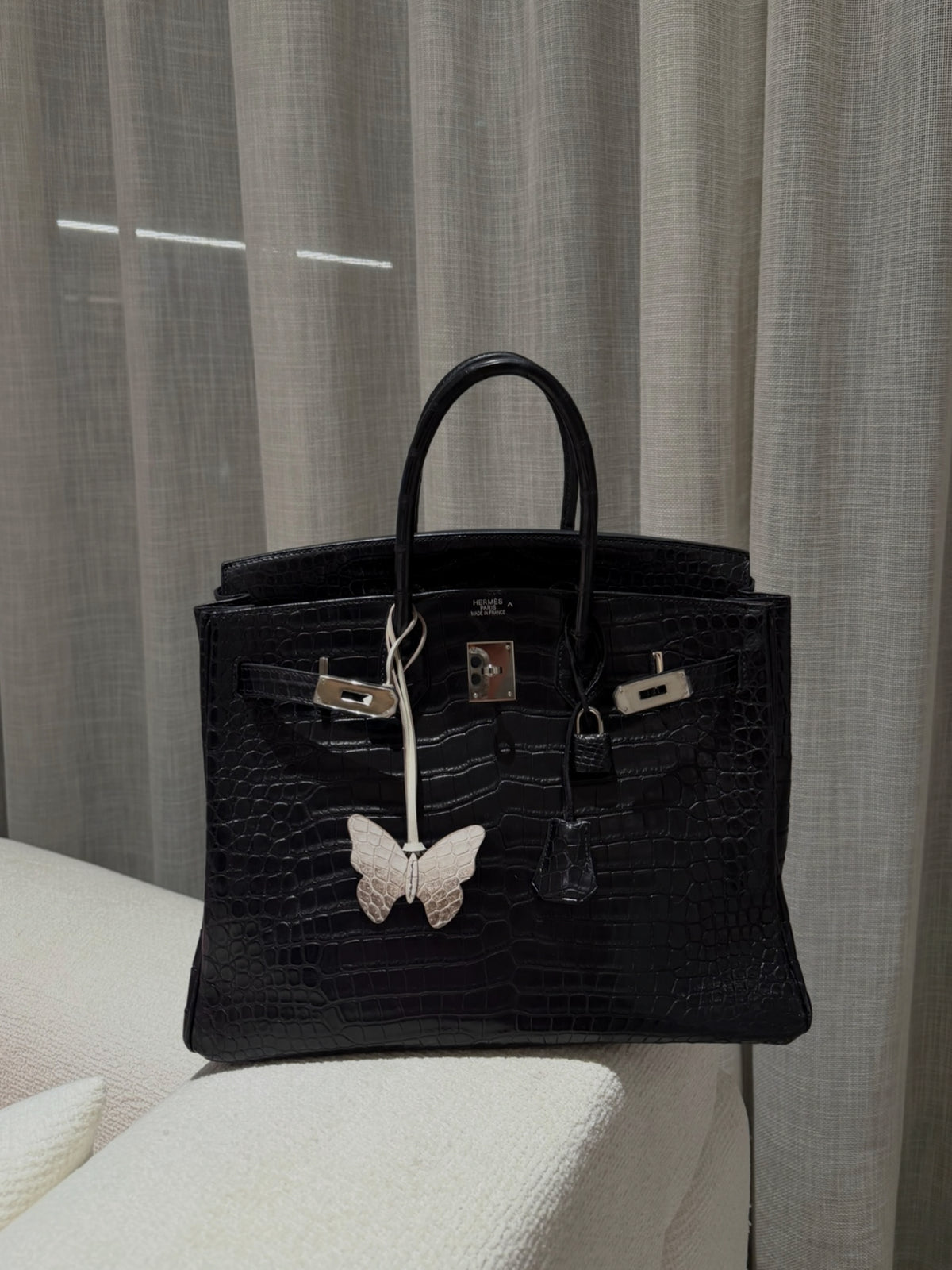 Himalayan Crocodile Butterfly Bag Charm
