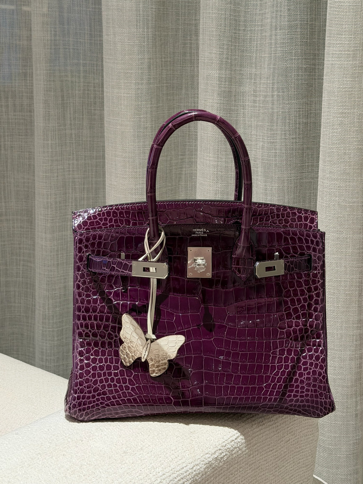 Himalayan Crocodile Butterfly Bag Charm