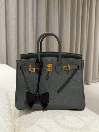 Noir Ostrich Bag Charm