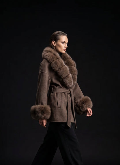 Fox and Wool Coat Tanya