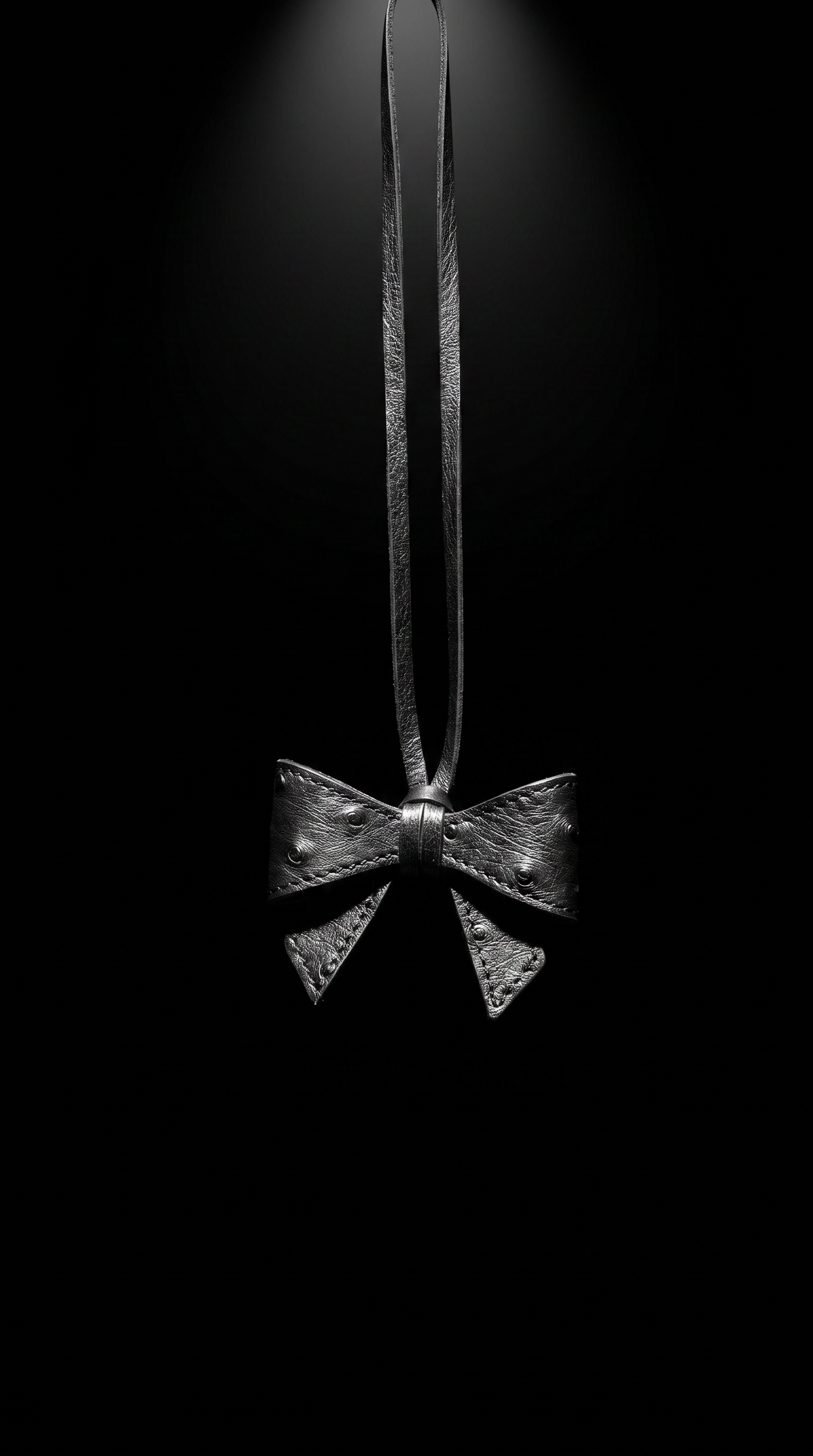 Noir Ostrich Bag Charm