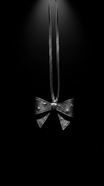 Noir Ostrich Bag Charm