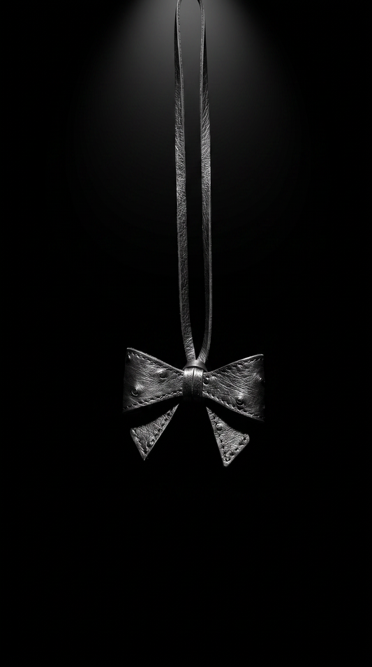 Noir Ostrich Bag Charm